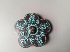 vintage style WESTERN belt buckle COWBOY copper patina FLORAL rodeo