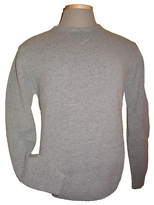 Sweater - Men's - 2XL - Wool Blend - Crewneck - Gray - Imported From Italy