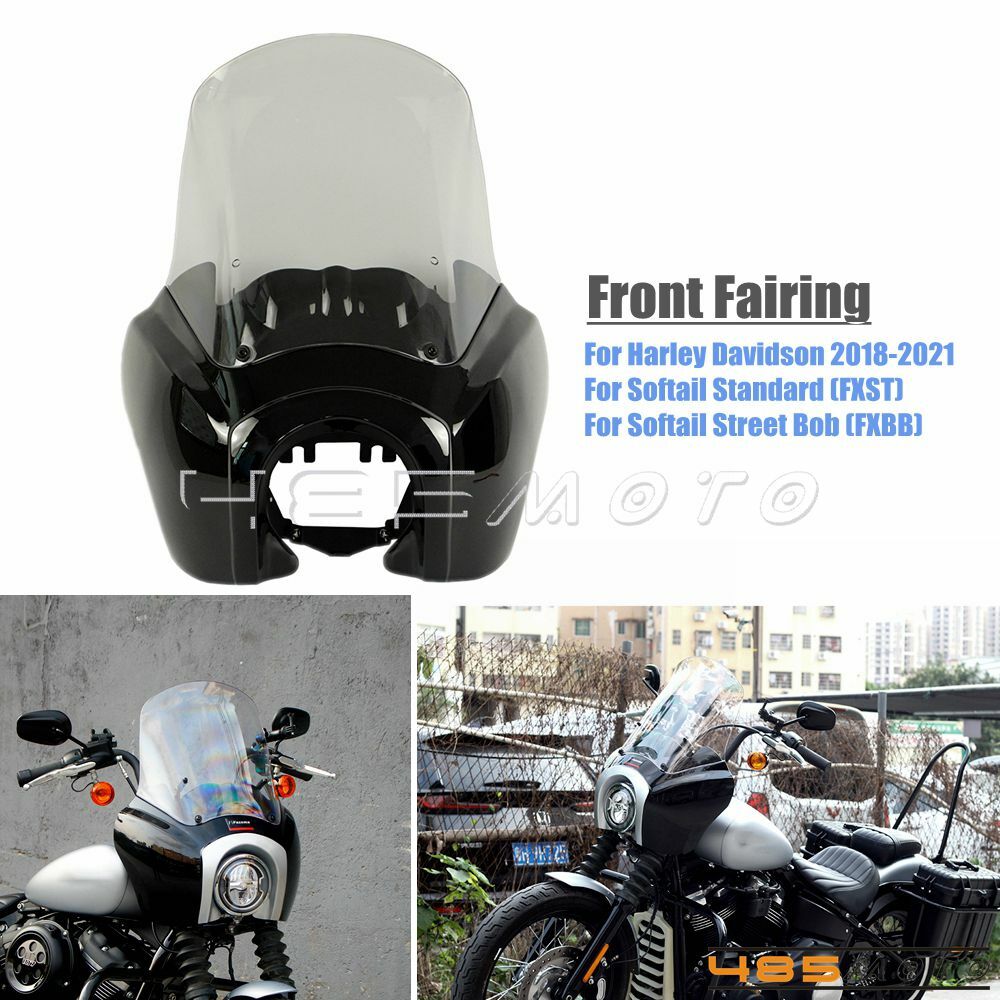 Club Style Front Fairing Windshield For Harley Softail FXBB FXBBS