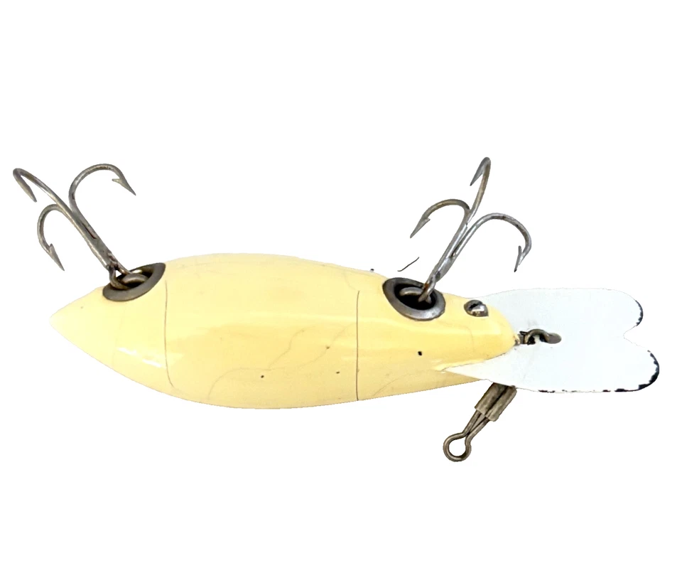 Raro Bomber Bait Co. Señuelo sin ojos 3 5/8" longitud línea del cabello pintura grietas Foto 3 de 4