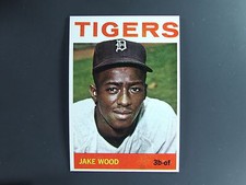 Jake Wood Wilbur Wood Charley Lau 1964 Topps Wrong Back Error Tigers Red Sox A's