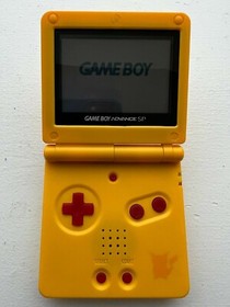 Pikachu Edition Pokemon Yellow Nintendo Game Boy Advance SP GBA SP + Charger