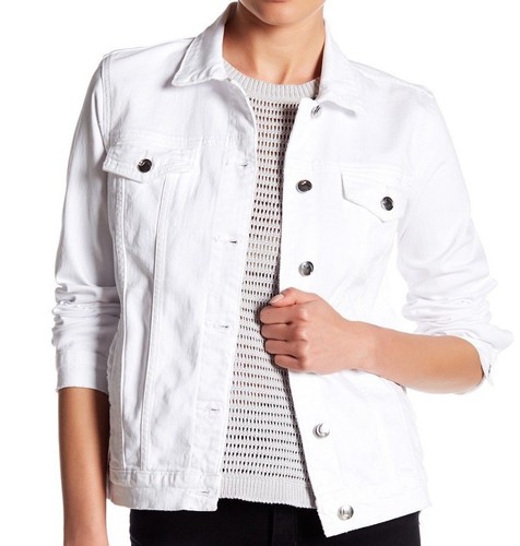 DISTRESSED STRETCH DENIM JACKET 