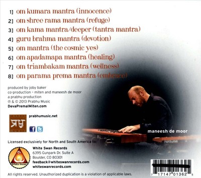 DEVA PREMAL / MITEN / MANOSE DEEPER LIGHT NEW CD