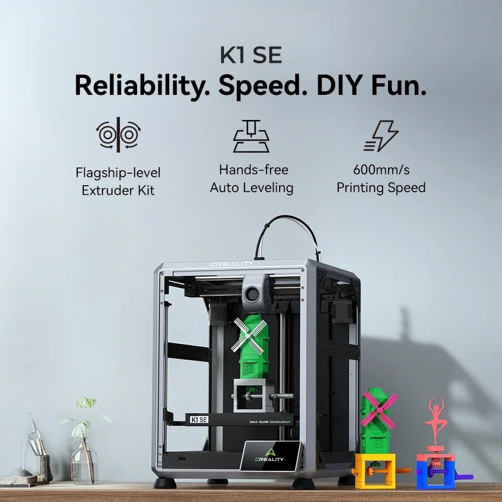 Refurbished】Creality K1 SE 3D Printer 600mm/s Max High-Speed
