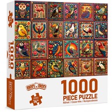 1000 Pieces Puzzles for Adults Bird Crochet Jigsaw Puzzles Challenging Puzzles
