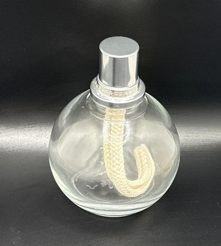 Maison Berger Essential Clear Round Lamp, Silver Snuffer Cap, Wick-burner Paris