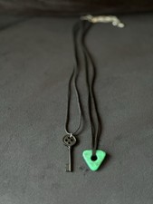 2pc Coraline Key & Seeing Stone Replica Necklace Set