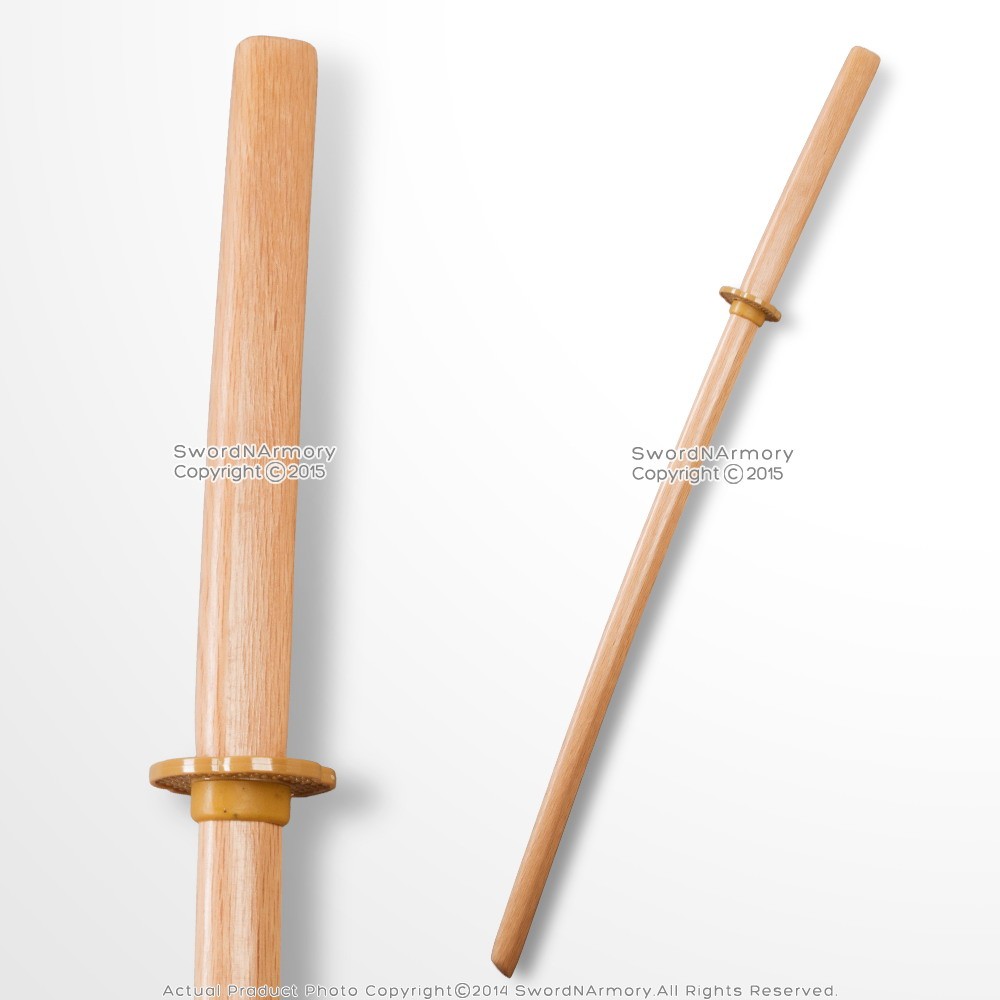 39.5" Wooden Practice Sword Bokken Bokuto Samurai Training Katana Natural Color