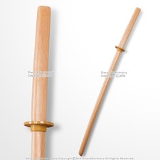 39.5" Wooden Practice Sword Bokken Bokuto Samurai Training Katana Natural Color