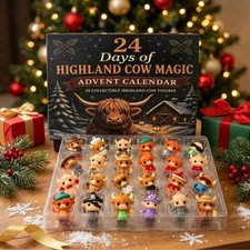24 Days of 3D Highland Cow Magic Advent Calendar 2026 Christmas Gift for Kids