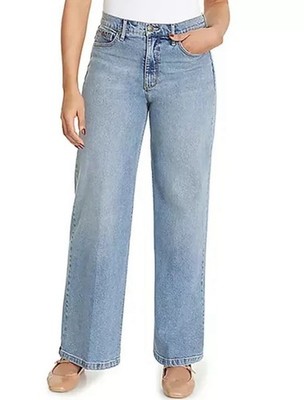 Nine West Women's Wide Leg Jean Multiple Size Light Wash