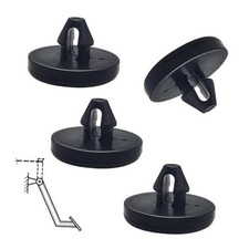 Car Brake Switch Stopper, Brake Light Switch Stopper, Clutch Pedal 4 PCS Black