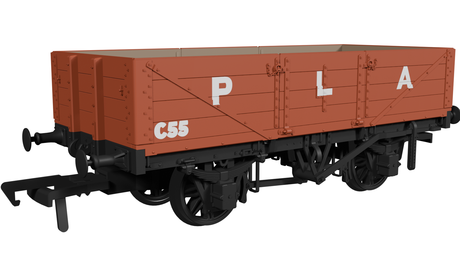 Rapido Trains 950012 OO Gauge LNWR D84 4-Plank Open – No.C55 PLA