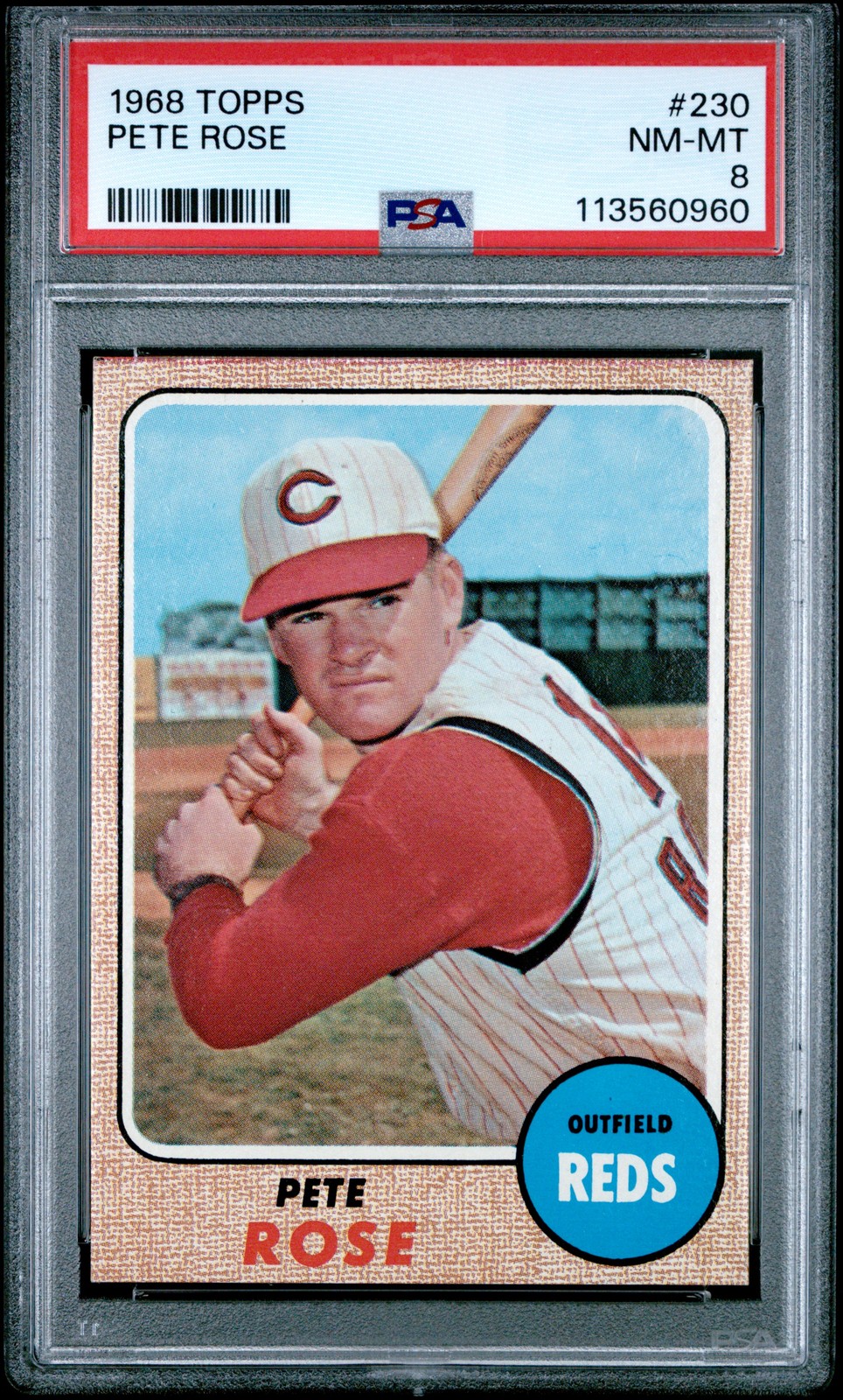 1968 TOPPS #230 PETE ROSE PSA 8