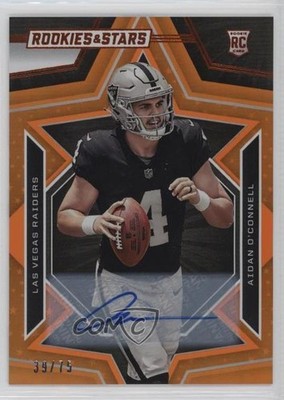 2023 Panini Rookies & Stars Orange Signatures 39/75 Aidan O'Connell Auto RC 4f5