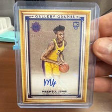 MAXWELL LEWIS 2024 Topps Galley Graphs BLUE Autograph GG-ML BROOKLYN NETS /49 RC