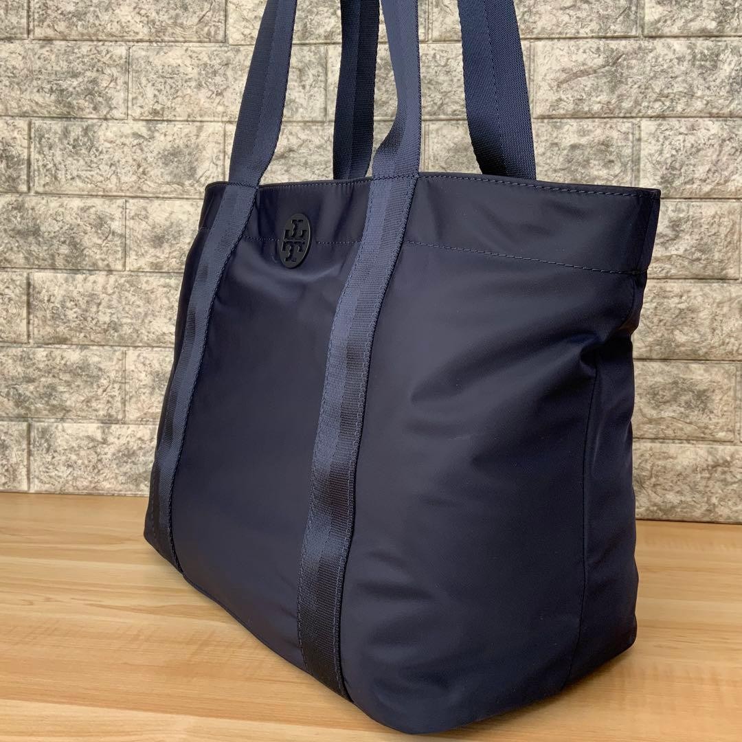 Tory Burch Tote Bag Shoulder Bag Nylon Navy Women's From Japan thumbnail 4