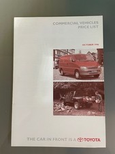 Toyota Commercial Vehicles Price List October 1996 Hilux 4x4 HiAce + Conversions