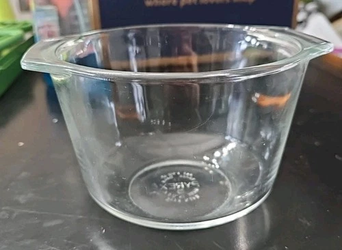 Vintage Pyrex #343 Clear Glass OVEN WARE Straight Sided Mixing Bowl Pot 1.5 qt