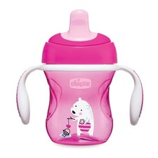 Chicco Baby Training Sippy Cup for 6 months, 200ml  Semi Soft Bite-Resistant