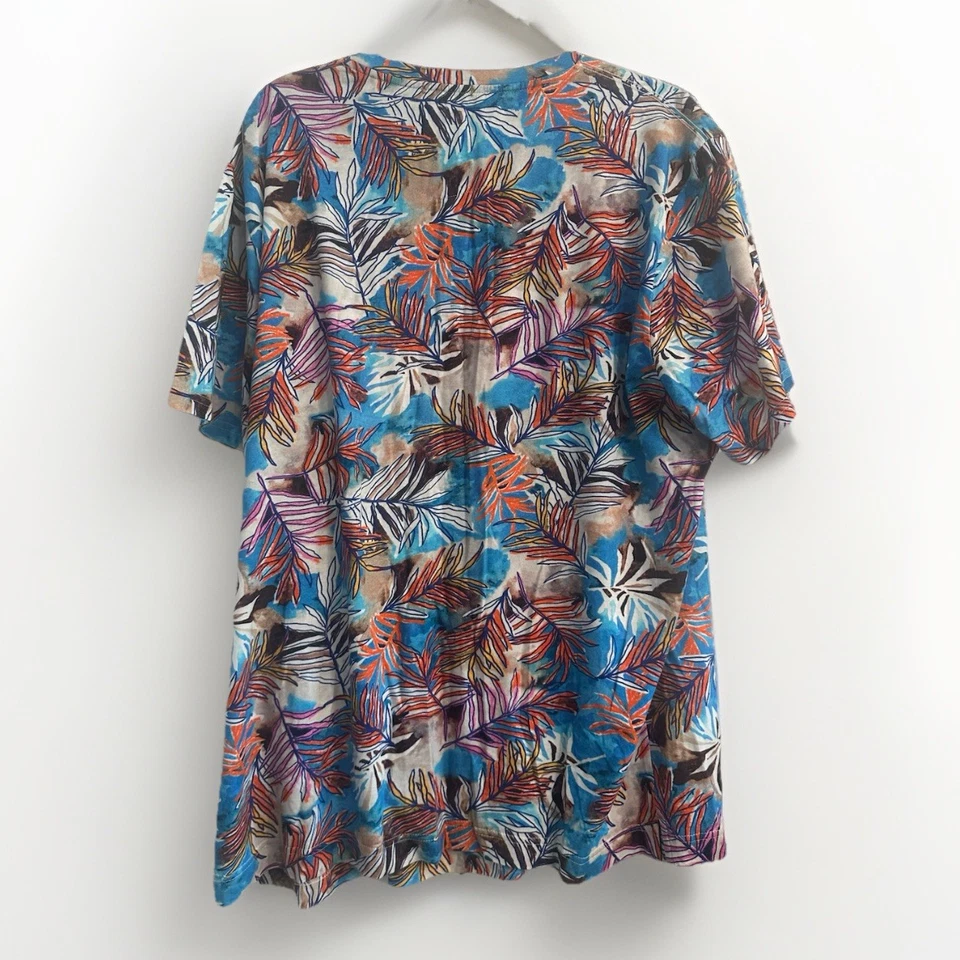 Robert Graham Size 2XL Men’s T-shirt Short Sleeve Multicolor Floral Vacation - Image 2 of 3