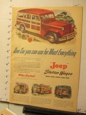 Newspaper Ad 1947 Willys Overland Jeep Automobile Station Wagon Family Car 2 Newspaper Ad 1947 Willys Overland Jeep Automobile Station Wagon Family Car 2