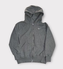 Nike Hoodie Sweatshirt Women  s Size Small Gray Full Zip Swoosh Oversized
