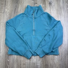 Lululemon Scuba Oversized Funnel-Neck Half Zip Oceanic Cropped Size M/L