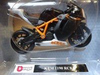 Ktm 1190 RC8 R Schwarzorange Motorrad Modelmotorrad Ca.11Cm *Neu* 1/18
