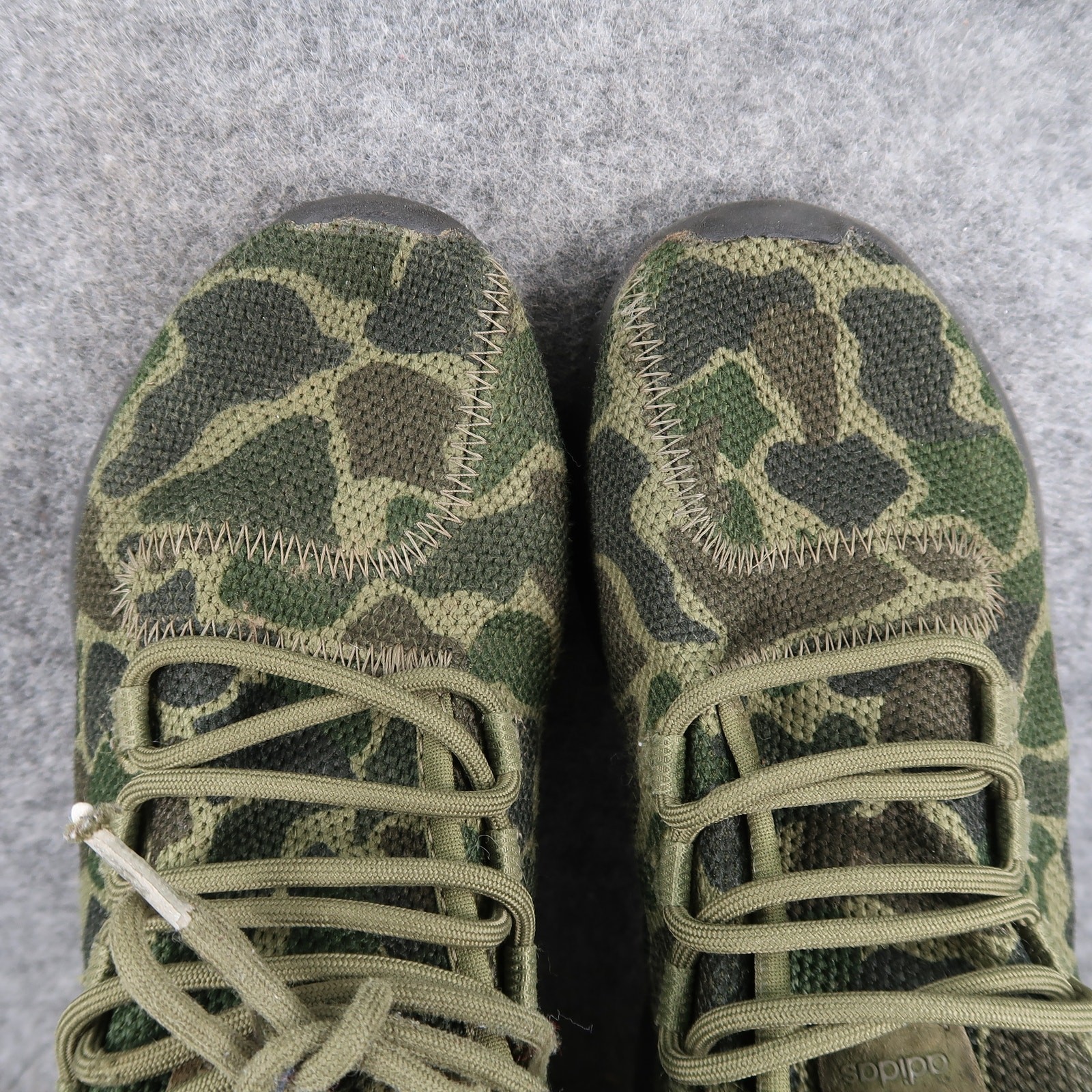 Adidas Shoes Kids 3.5 Tubular Sneakers Camo Green Casual Active Running Trainers thumbnail 8