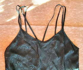 NWOT Vintage California Dynasty Dark Green Long Strappy Nightie Size Small