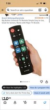 Big Button Universal Remote for All TV Remote for All Samsung LG VIZIO Sony New