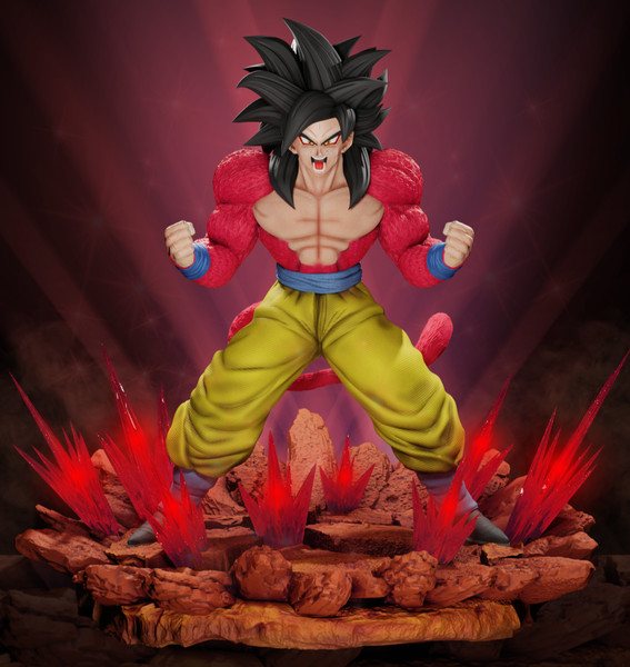 GOKU SSJ4 GT, dragon ball figure resin hd 16k, escala 1/6 pintada a mano, s/n 