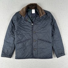 Polo Ralph Lauren Reversible Quilted Barn Jacket Youth Small 8 Blue Green Plaid