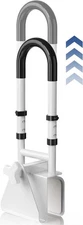 Adjustable Height Bathtub Handle Grab Bar, Safety Rail & Shower White 