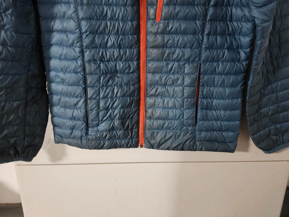 Chaqueta LL BEAN Niños M Teal Downtek Puffer Cremallera Acolchada 650 Aire Libre Senderismo Caminar Foto 2 de 4
