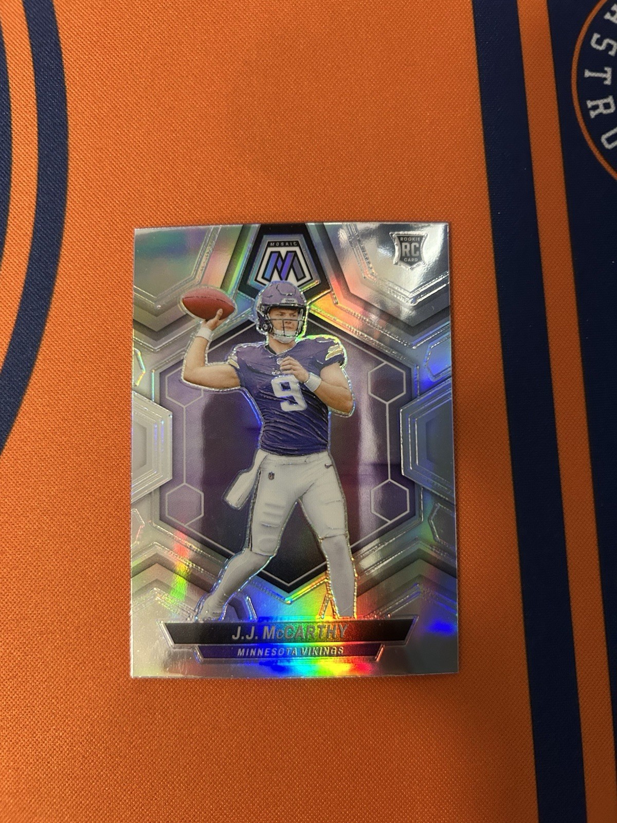 2024 Panini Mosaic - J.J. McCarthy #310 Silver Holo (RC) Rookie