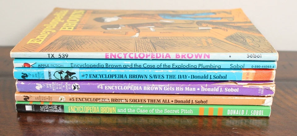 ENCYCLOPEDIA BROWN BOOK LOT Donald Sobol 6 Vintage Mystery Books #1 4 5 7++ - Image 4 of 4