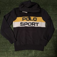 Polo Ralph Lauren Men  s Black Polo sport Graphic Hoodie Brand New Sz XS