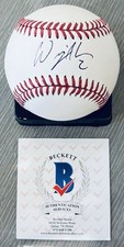 WILLY ADAMES LICENSED WITH #2 BECKETT AUTHENTICATED SIGNED MANFRED BASEBALL