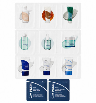 Isntree Korean Skincare Sample Set 11pc Trial Kit PDRN SPF50 Travel Size
