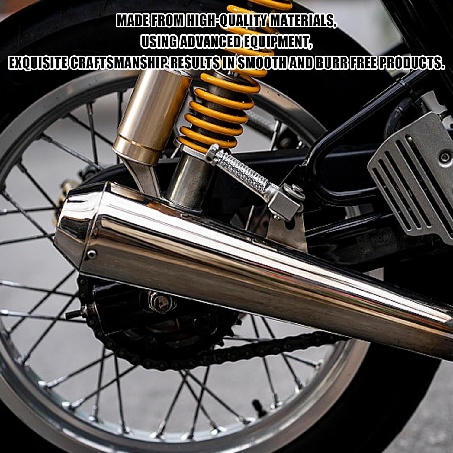 Motorcycle Exhaust Pipe Springs, 6Pcs Stainless Steel 65mm Motorcycle Exhaust