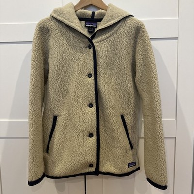 RARE Patagonia Shearling Fleece Hooded Cardigan Sherpa STY23105/FA16 Women s S