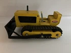 1962-1969 TONKA 1/18th YELLOW DOZER PRESSED STEEL  NICE VINTAGE BULLDOZER