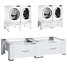 Waschmaschinen Untergestell mit Schublade Trockner Unterbau Unterschrank Stahl