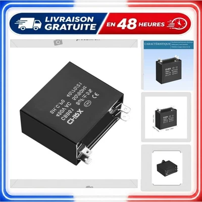 Condensateur ventilateur CBB61 8 µF 450 V QUARKZMAN - Photo 1/4