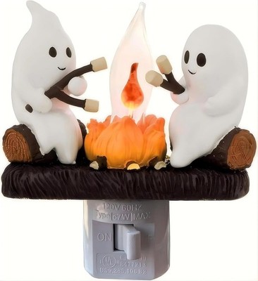 Ghost Campfire Nightlight,Halloween Flickering Night Multicolor 