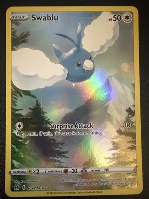 Pokemon TCG Swablu GG27/GG70 Crown Zenith Gallarian Gallery Rare