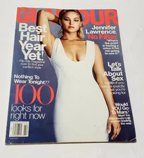 Glamour Feb 2016 Jennifer Lawrence Cover Best Hair Fashion Trends Vintage